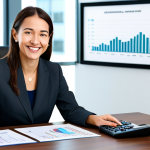 CFP 시험 과목별 학습법 - **Prompt:** A fully clothed, professional female financial advisor in modest business attire, smilin...